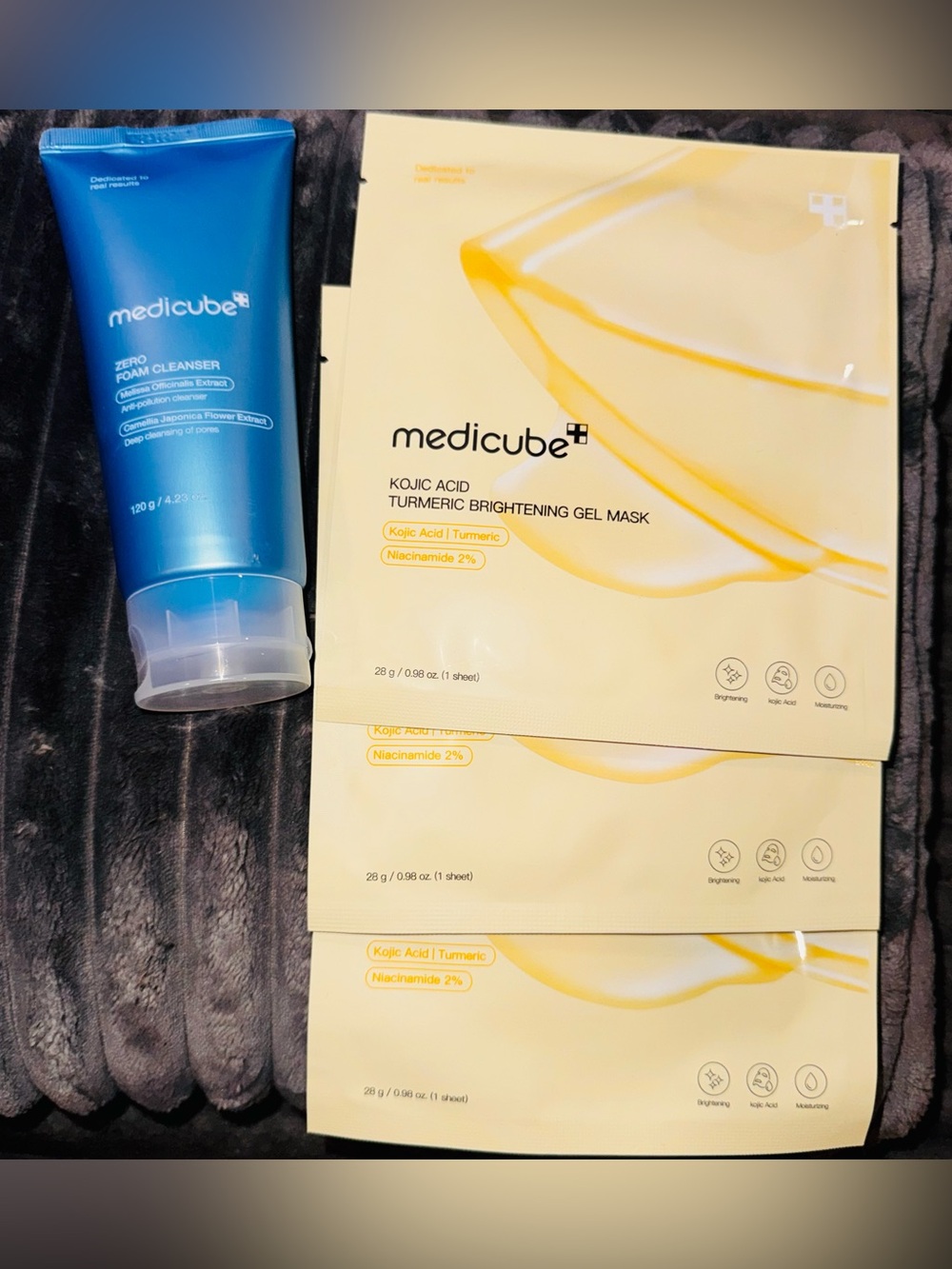 Medicube Skincare Bundle | Zero Foam Cleanser+ 3 Kojic Acid Gel Masks- NEW